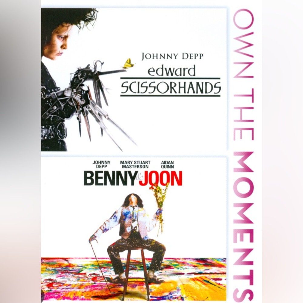 JOHNNY DEPP EDWARD SCISSORHANDS & BENNY & JOON DVDs